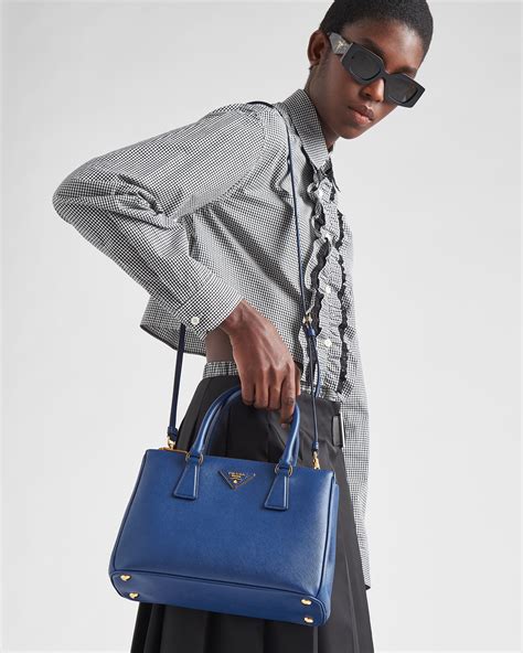 Bluette Medium Prada Galleria Saffiano leather bag 